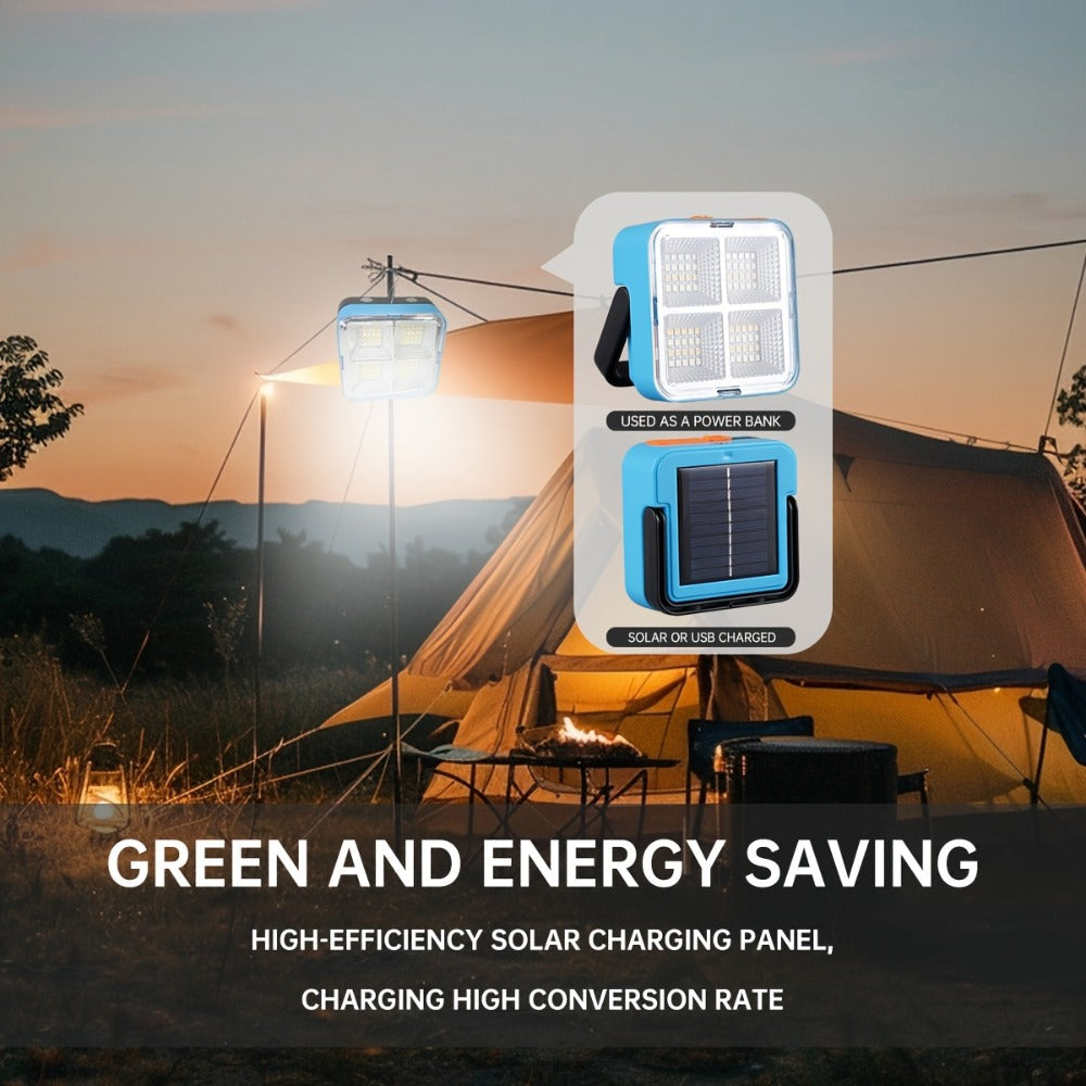 Solar Camping Lantern Ultra-Bright 4 Adjustable Modes – Solar & USB Rechargeable Multifunctional Searchlight with Bracket & Hook for Camping, Hiking, Emergency & Outdoor Use - product image 2