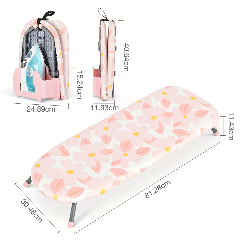 Tabletop Ironing Board Portable with Iron Holder & 2 Heat-Resistant Covers, Compact Small Ironing Board Metal Frame Non-Slip Feet for Home Travel Apartment Dorm, Space-Saving Deskt - product image 5