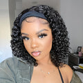 Headband Wig Human Hair Short Curly Pixie 14 Inch No Glue No Lace Glueless Wear and Go Natural Black Beginner Friendly for Women Daily Wear Travel Work Easy Install - product image 11