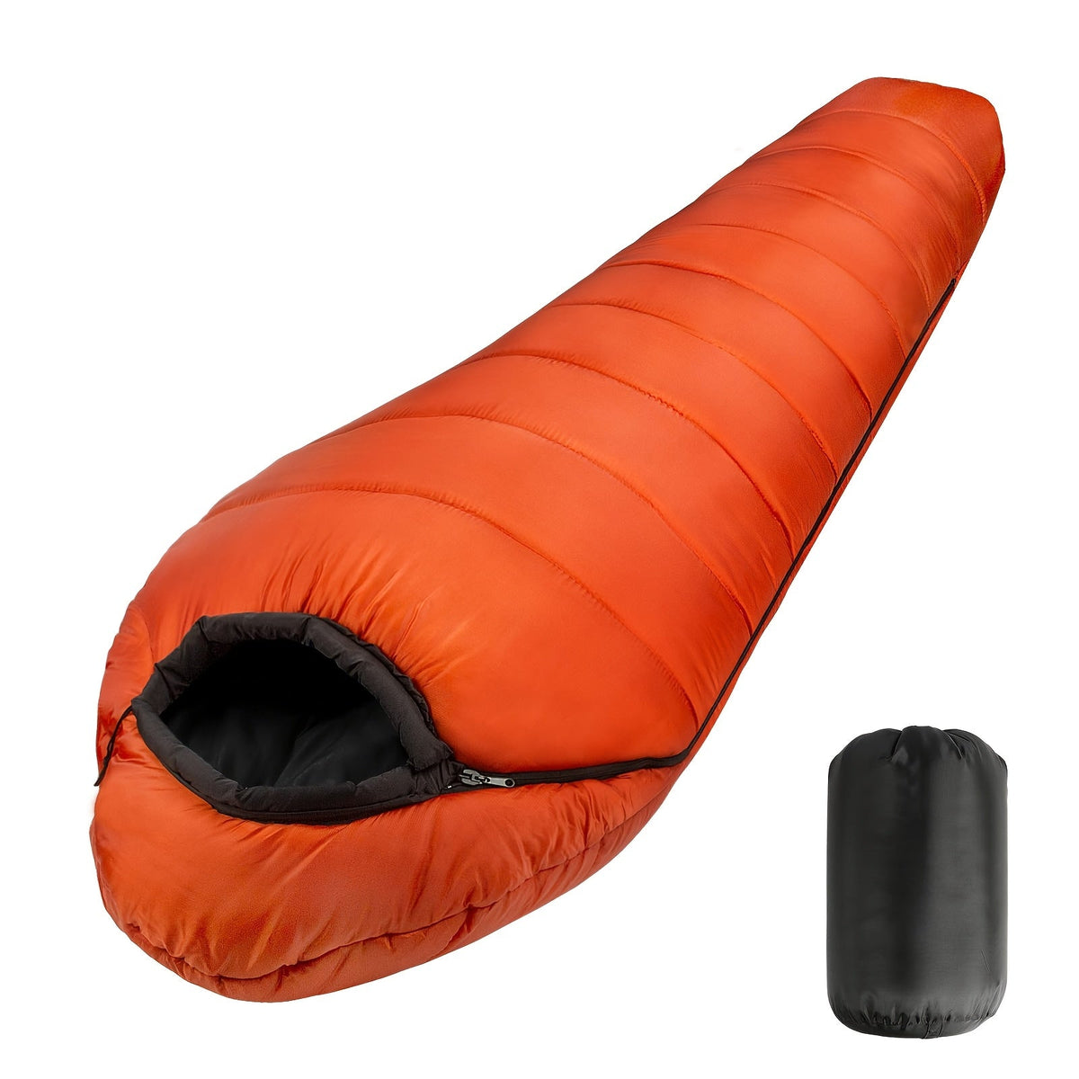 Mummy Sleeping Bag 15°F & 32°F – 3-4 Season Cold Weather Sleeping Bag for Adults, Ripstop Polyester Lining, Anti-Snag Zipper, Warm Washable Camping Sleeping Bag for Hiking, Backpacking & Outdoor