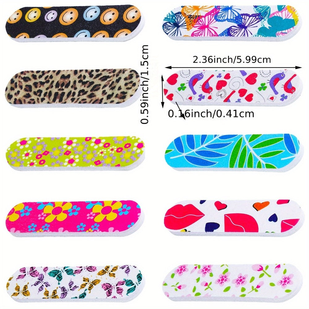 Nail Files Bulk 150 Pack Double Sided Emery Board Colorful Floral Oval Shape Disposable Nail File Set for Nail Shaping Smoothing Home Manicure Pedicure Salon Supply Women - product image 4