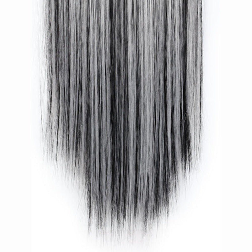 Space Gray Clip In Hair Extensions 6 Piece Set 24 Inch Heat Resistant Synthetic Fiber – Instant Length & Volume for Women | Daily Wear Halloween Costume Cosplay Party Gift - product image 6