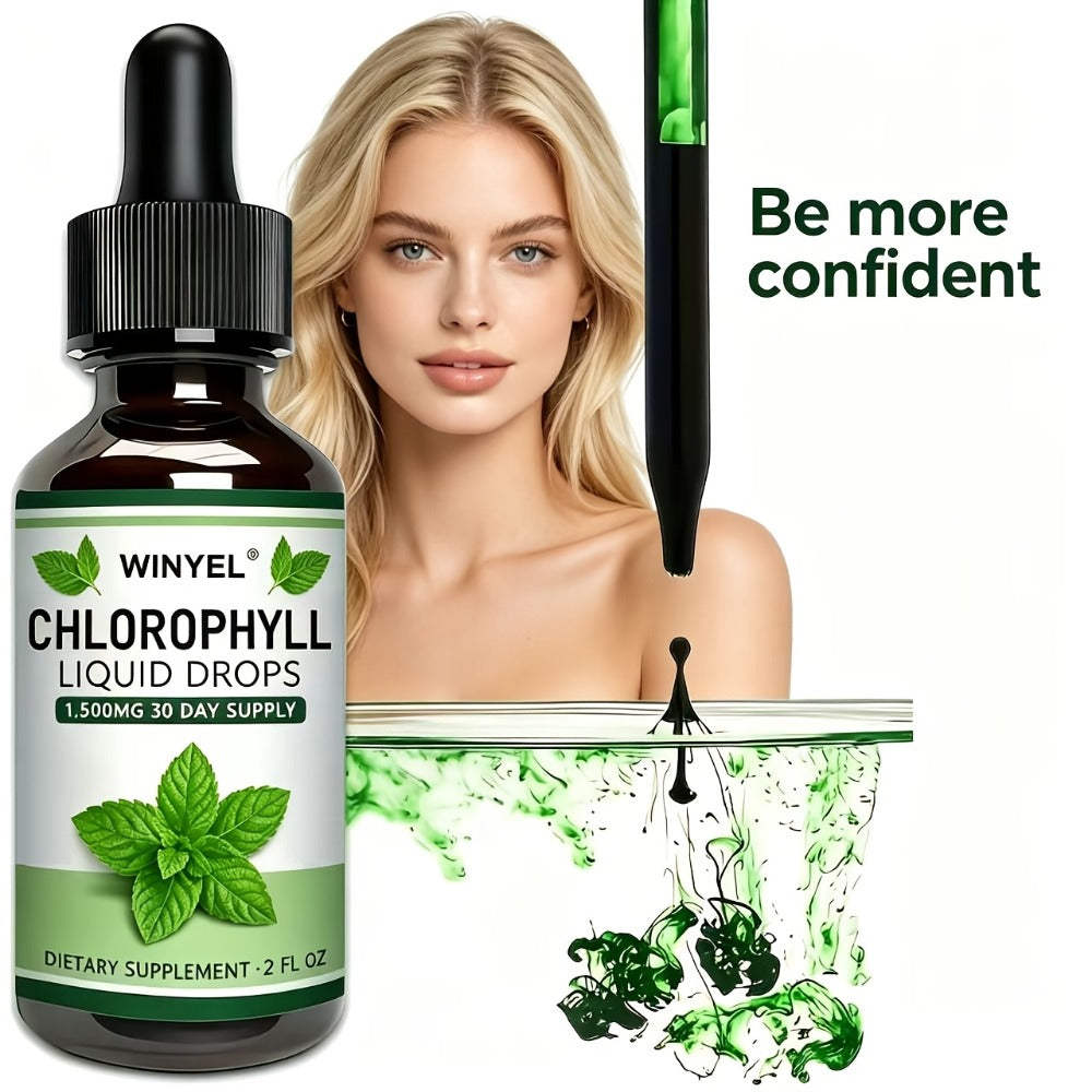 Liquid Chlorophyll Drops Supplement for Internal Deodorant Body Odor Control Detox Skin Clarity & Natural Energy — Alkalizing Antioxidant Plant-Based Daily Wellness for Women & Men - product image 5