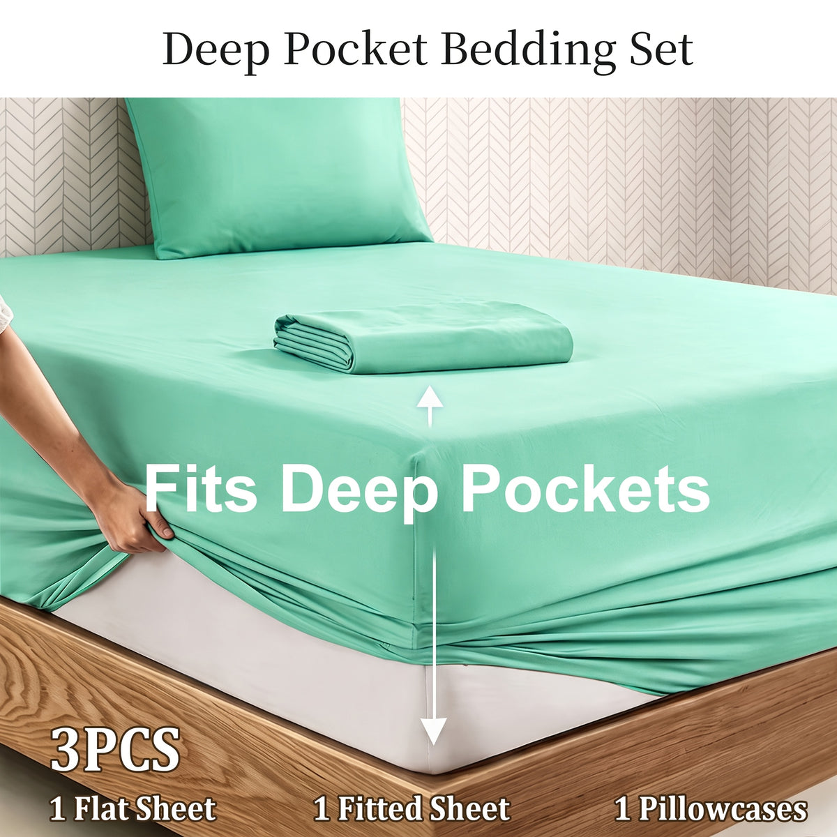 Deep Pocket Bed Sheet Set, Soft Brushed Fabric, Breathable All Season, Easy Care Kids Bedding, Great Christmas & Halloween Gift for Kids, Bedroom Dorm Use - product image 21