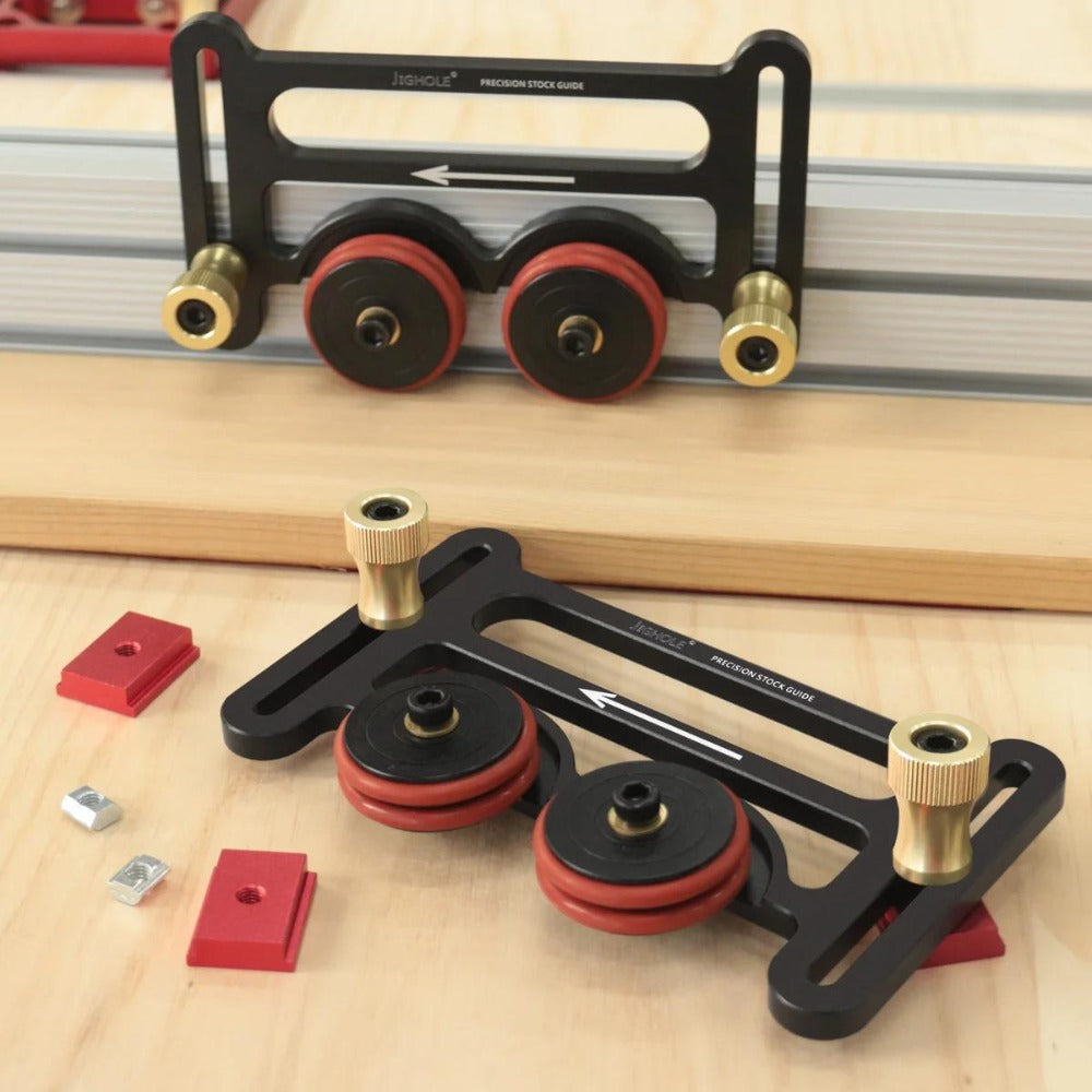 Feather Board Roller Guide for Table Saw – Aluminum Alloy One-Way Safety Stock Feeder with T-Track Mount, Anti-Kickback Woodworking Press Guide Tool - product image 15