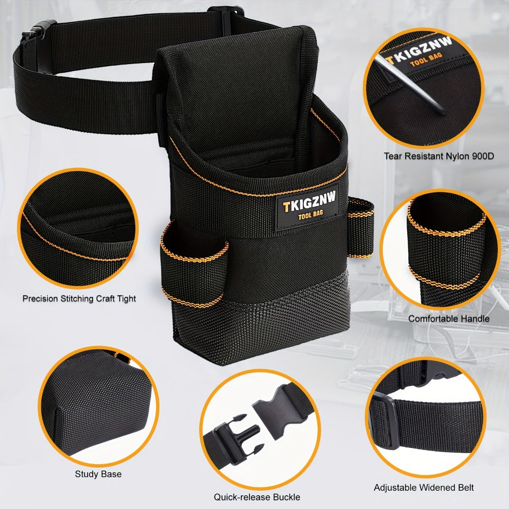 Tool Belt Pouch Heavy Duty Electrician | Adjustable Strap Multi-Compartment Organizer with Zipper | Professional Tool Bag for Plumbers Mechanics Electricians Equipment Storage - product image 5