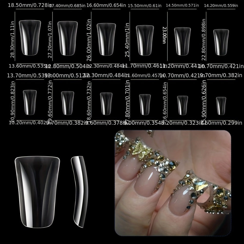 Ugly Cute Duckbill Press On Nails White French Style – Colorful AB Iridescent Floral Full Cover Handmade Acrylic Fake Nails for Daily Use, Parties & Birthday Gifts, 10pcs S/M/L - product image 5