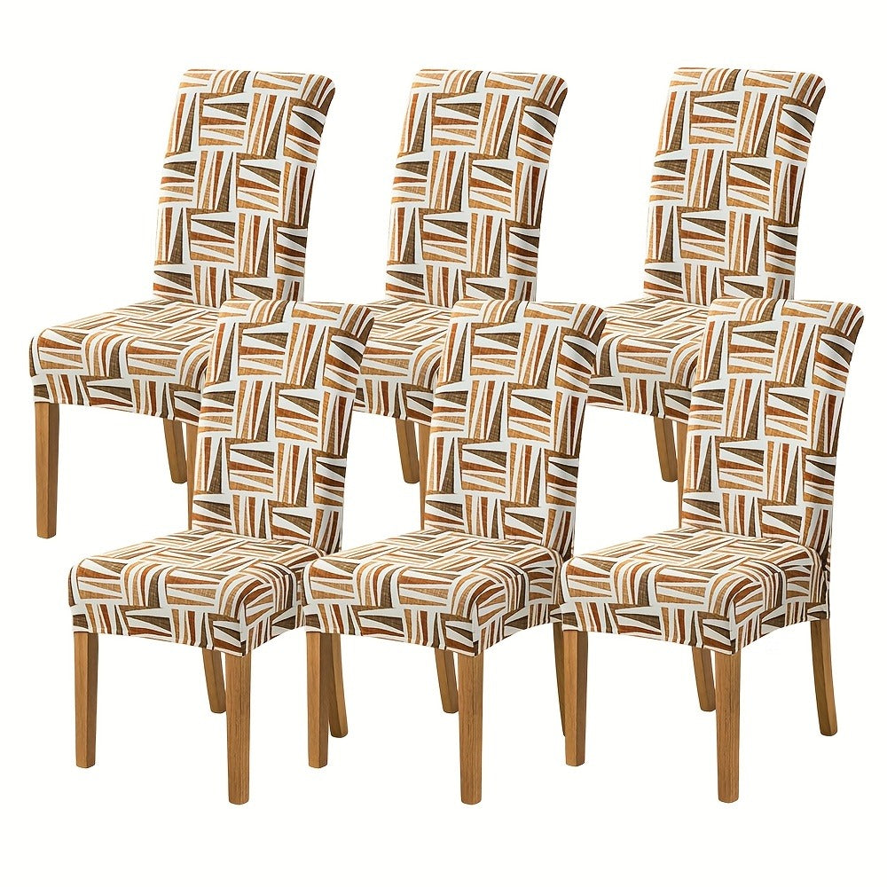 Dining Chair Covers Slipcovers Set of 4 or 6 - Spandex Stretch Milk Velvet Removable Washable Parsons Chair Protector | Anti-Slip Elastic Band | Multiple Prints | Kitchen Dining Ro - product image 21