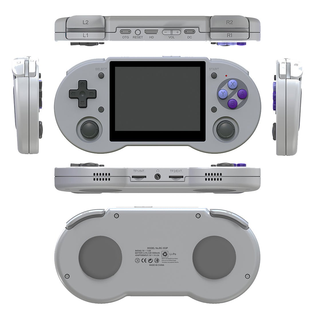 Anbernic RG353P Handheld Game Console Dual OS Android 11 Linux SNES Style 3.5-Inch IPS HDMI Retro Emulator 3500mAh 2GB RAM Wi-Fi Bluetooth for Everyday Use