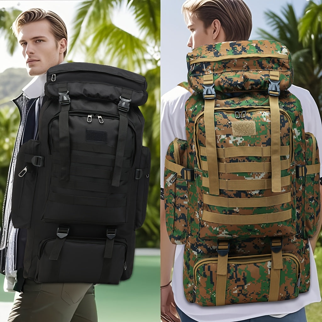 Tactical 3-Day Assault Pack Oxford Fabric DIY System for Camping Hunting Travel Unisex – Military Hiking Backpack 80L - product image