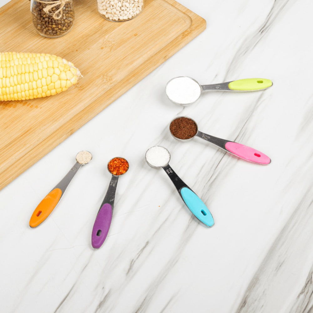 Measuring Cups and Spoons Set 10-Piece Stainless Steel with Silicone Handle – Precise Baking & Cooking Measurement Tools | Dishwasher Safe | Christmas Kitchen Gift - product image 7