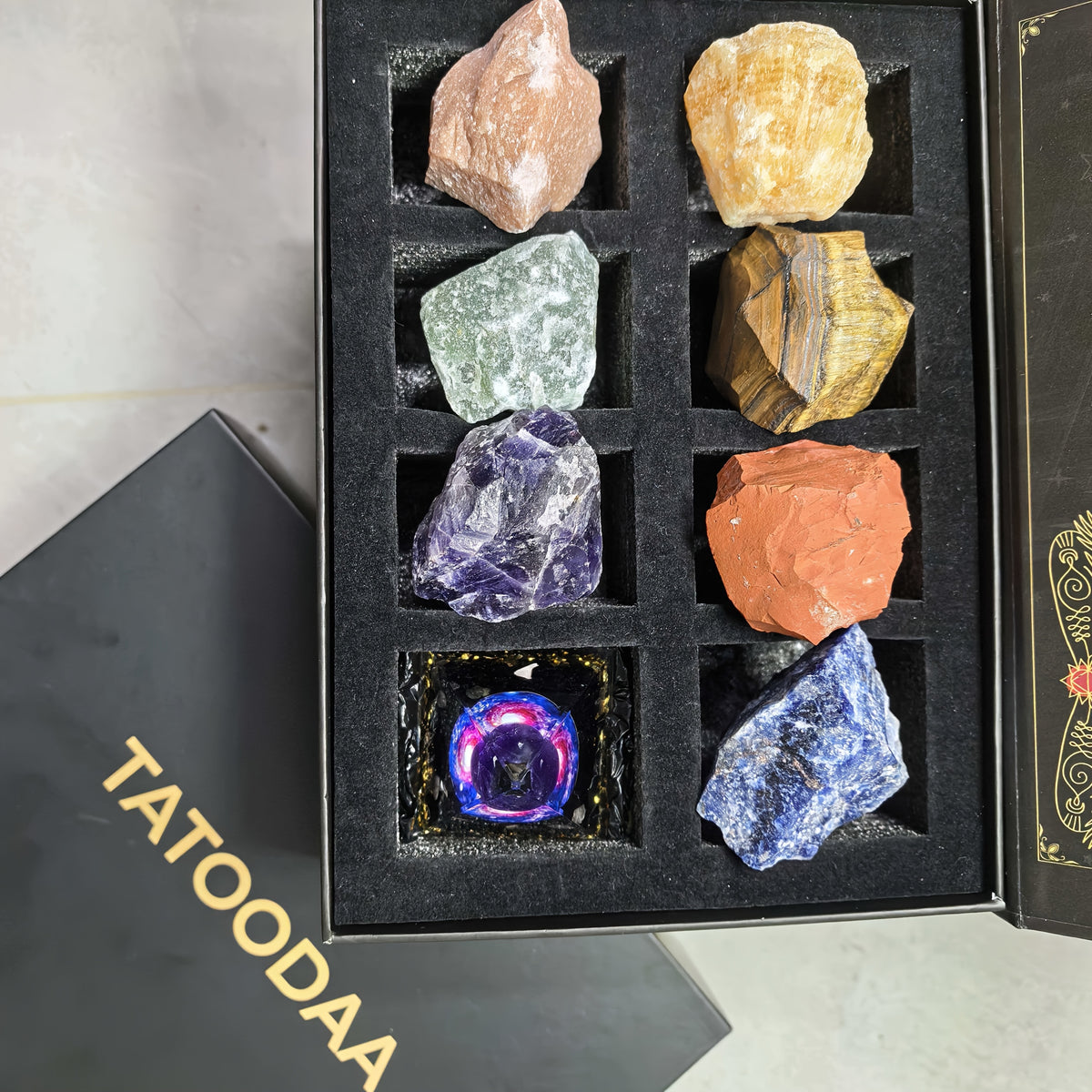 35 pcs Crystal Set For Meditation, 7pcs Set Of Raw Chakra Crystals, Pyramid-shaped Reiki Genuine Crystals, Suitable For Home and Office Decor, Birthday Gifts - product image 6