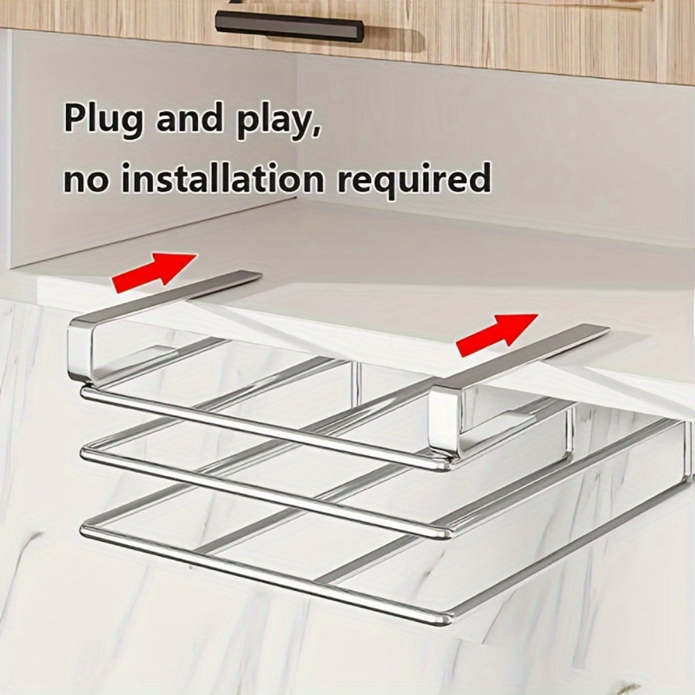 Kitchen Hook Rack for Cutting Boards Lids & Cabinet Door – Heavy Duty Carbon Steel Wall Mounted Organizer for Kitchen Tools & Bathroom Supplies, Rust-Resistant Black - product image 6