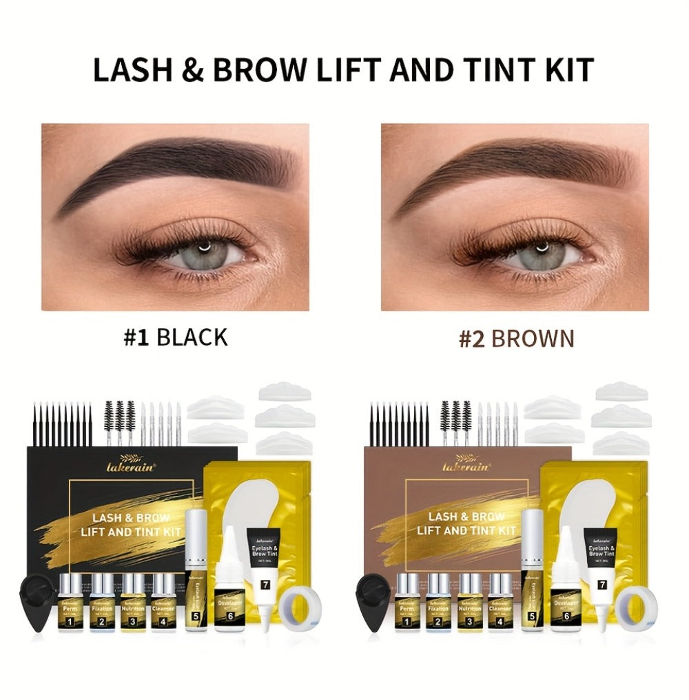 Lash Lift Kit & Brow Lamination Tint Set — 2-in-1 Eyelash Perm & Eyebrow Lamination with Black Brown Tint Dye, 4-6 Week Long-Lasting Results, DIY Home or Salon Use, Complete Beauty - product image 14