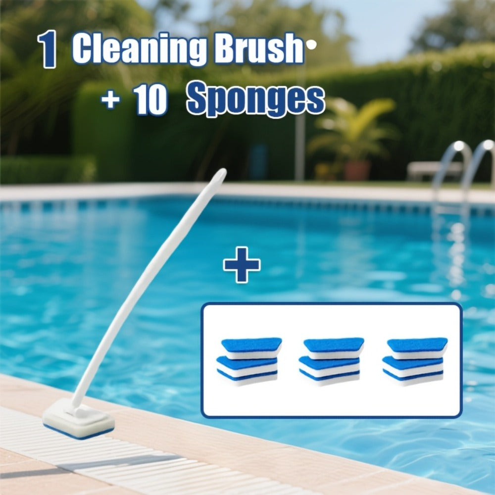 Shower Cleaning Brush Set Replaceable Heads – Bathtub Scrubber, Wall Tile Brush, Window Glass Cleaner & Floor Brush, Detachable Extendable Handle Bathroom Deep Cleaning Kit (7/11/1 - product image 5