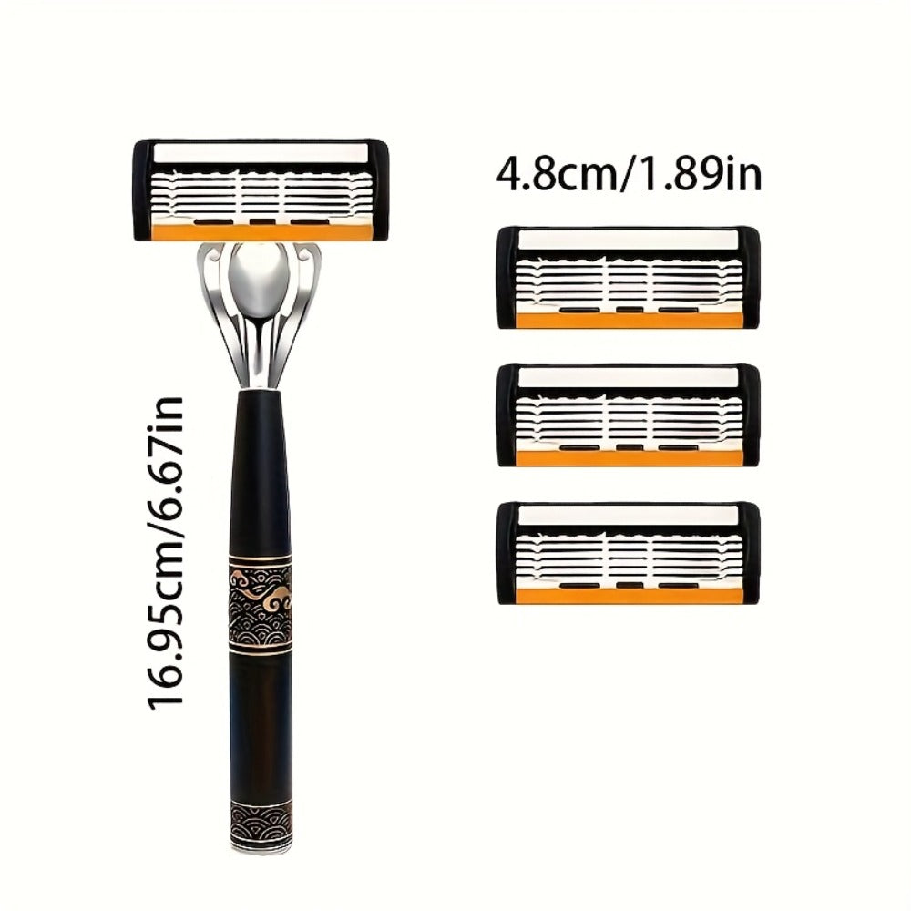 Men's Razor 6-Layer Blade Refill Kit with Handle Smooth Precise Shaving - Multiple Options 6 12 24 30 36 Blades Cartridge Razor Anti-Irritation Close Shave Grooming Gift for Men - product image 6