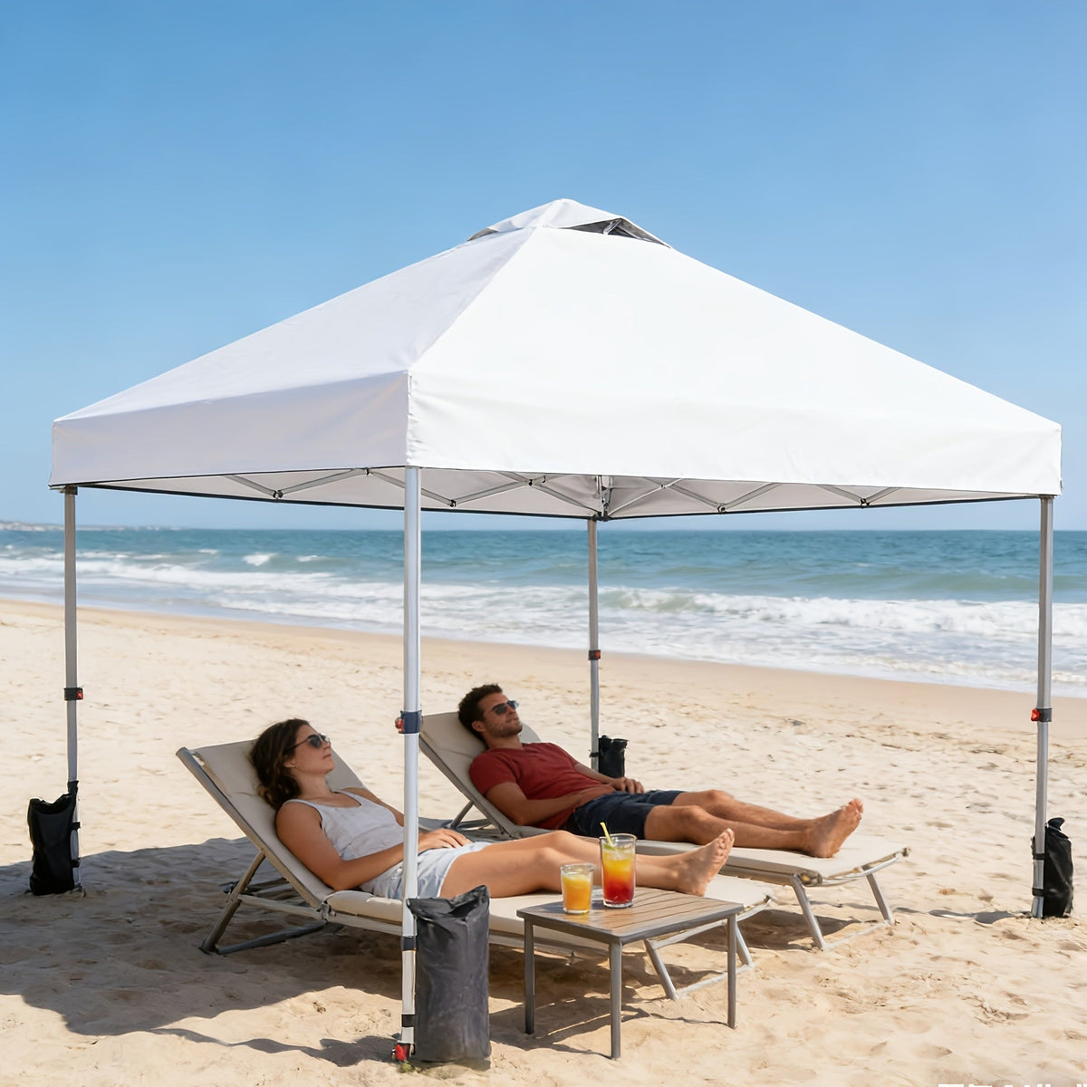 10x10 Pop Up Canopy Tent Heavy Duty - 1-Person Easy Setup, Wheeled Carry Bag, Portable Gazebo - product image