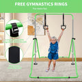 Height Adjustable Horizontal Bar for Indoor Outdoor Home Use, Strength Training & Fitness Exercise Equipment, Green & Yellow – Adjustable Gymnastics Pull-Up - product image