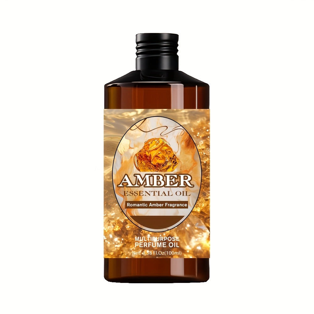 Amber Essential Oil 100ml Pure Romantic Fragrance for Diffuser Aromatherapy – Therapeutic Grade Scented Oil for Relaxation Stress Relief Skin Hair Care Massage Gift for Women Men - product image 3