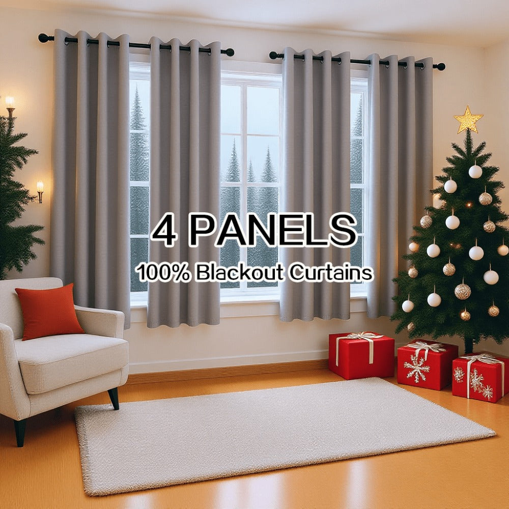 Blackout Curtains 4 Panels – 100% Light Blocking Thermal Insulated Soundproof Privacy Window Curtains for Bedroom Living Room - product image 7