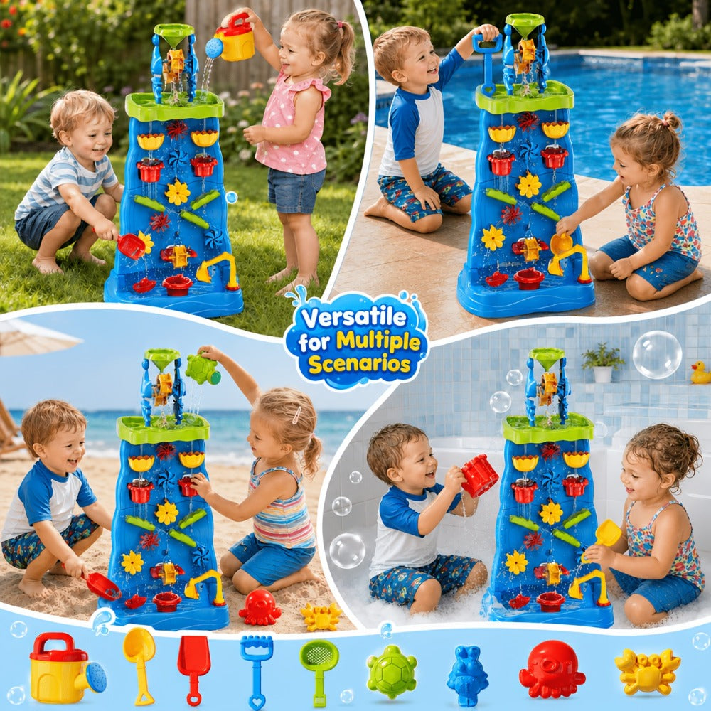 Outdoor Sensory Activity Toy for Toddlers Ages 3+, Beach Tools Included, Backyard Summer STEM Gift for Boys & Girls | Water Play Table for Kids Double-Sided - product image 13