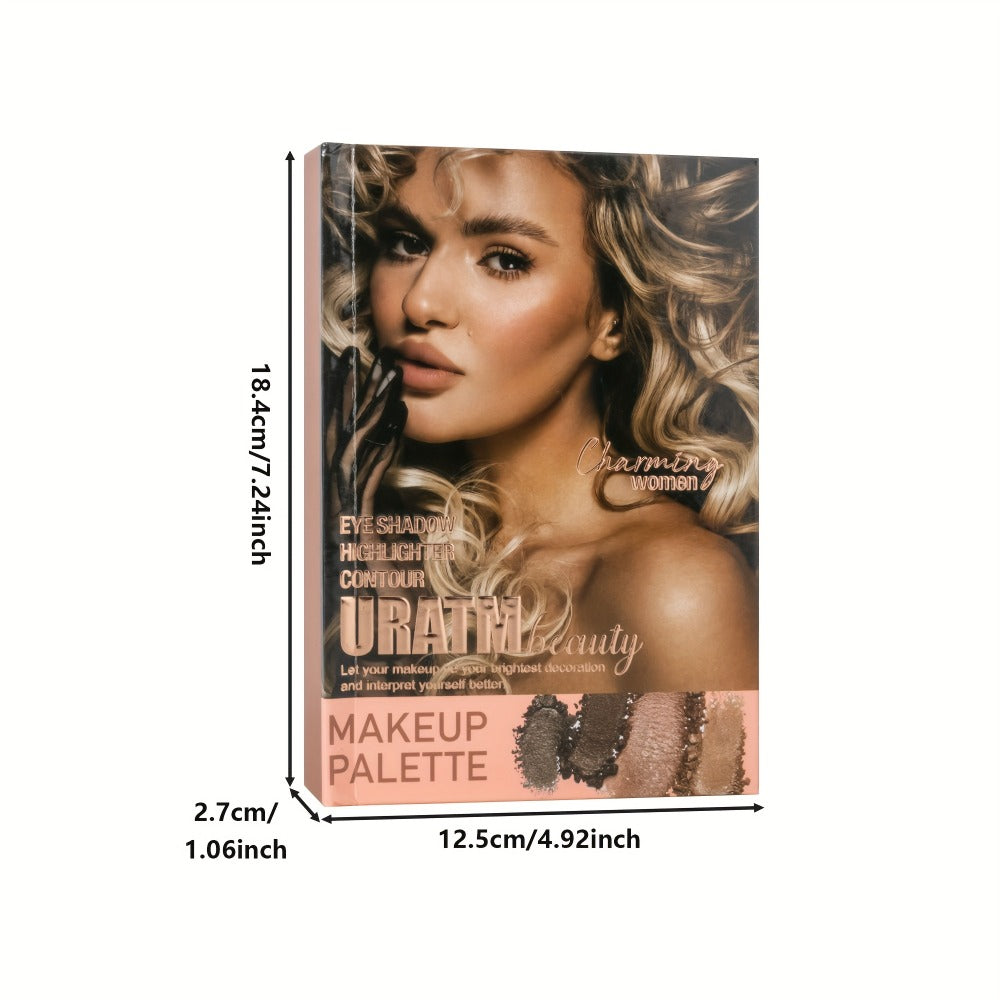 Eyeshadow Palette Book Style SHCOETY 4-in-11 Makeup Kit | 24-Color Eyeshadow + 6-Color Highlighter + 6-Color Blush + 7-Color Contour | Folding Magazine Design | All Skin Tones - product image 6