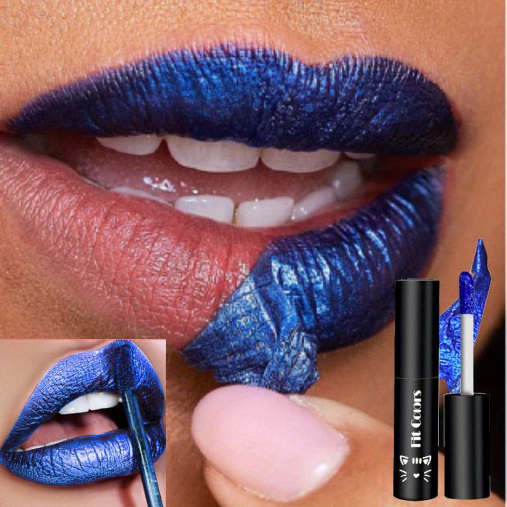 Bold Blue Matte Lip Gloss Set 3pcs Waterproof Long-Lasting Smudge-Proof Liquid Lipstick – Electric Blue Cobalt Shades Vegan Hypoallergenic Formula All Skin Tones Festival Makeup Wo - product image 9