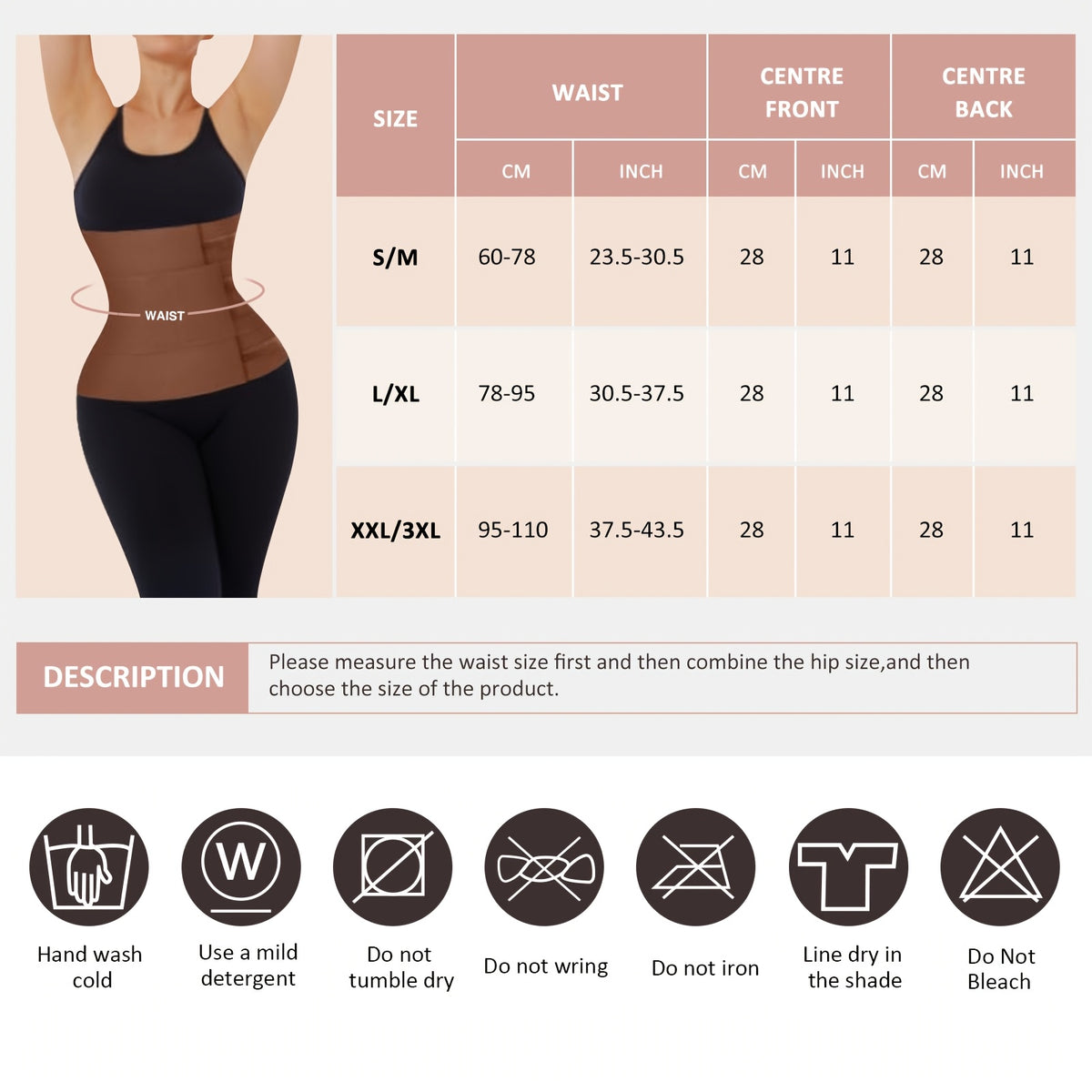 Waist Trainer for Women Latex Underbust Double Training Belt Tummy Control Waist, Post-Surgery Compression & Shaping Belt - product image 12