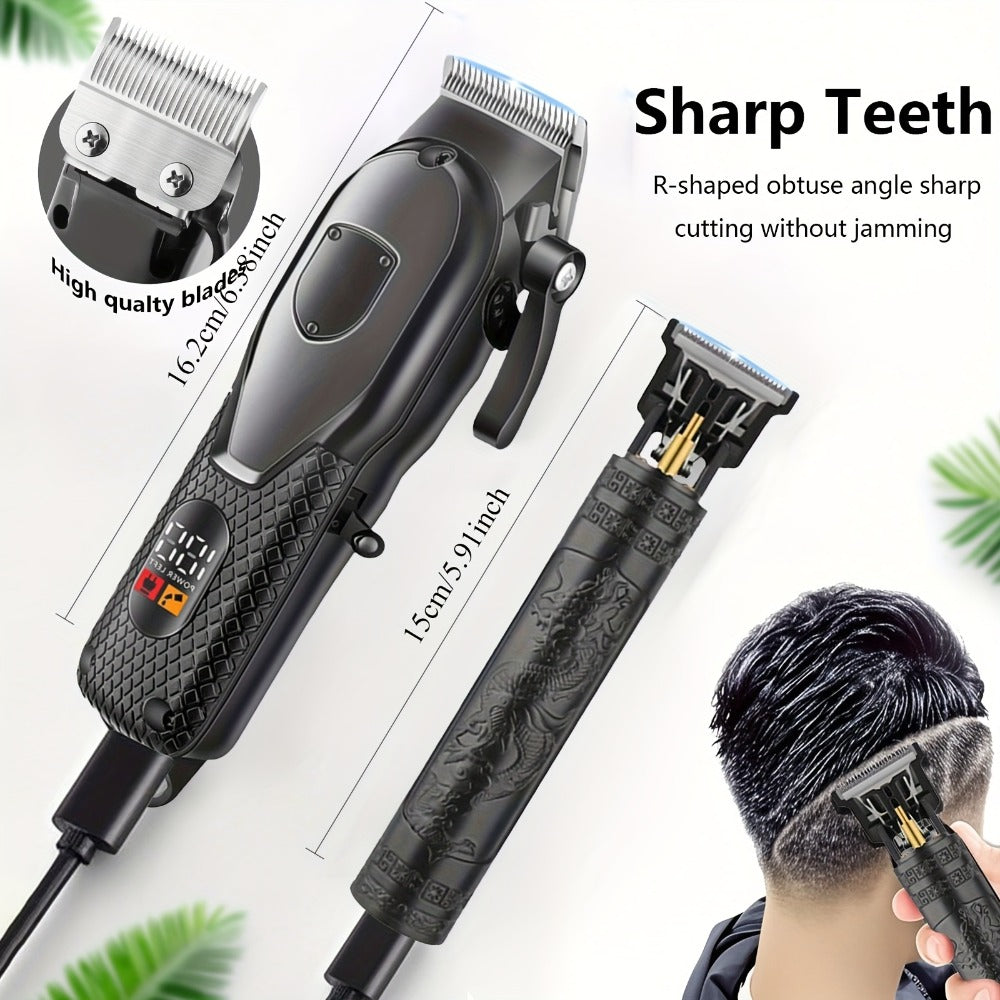 Multi-Piece Hair Clipper Kit for Men – USB Rechargeable Cordless Electric Trimmer Set, 2-Piece & 4-Piece Home Travel Barber Tool, Black Blue Gold Grooming Gift - product image 2