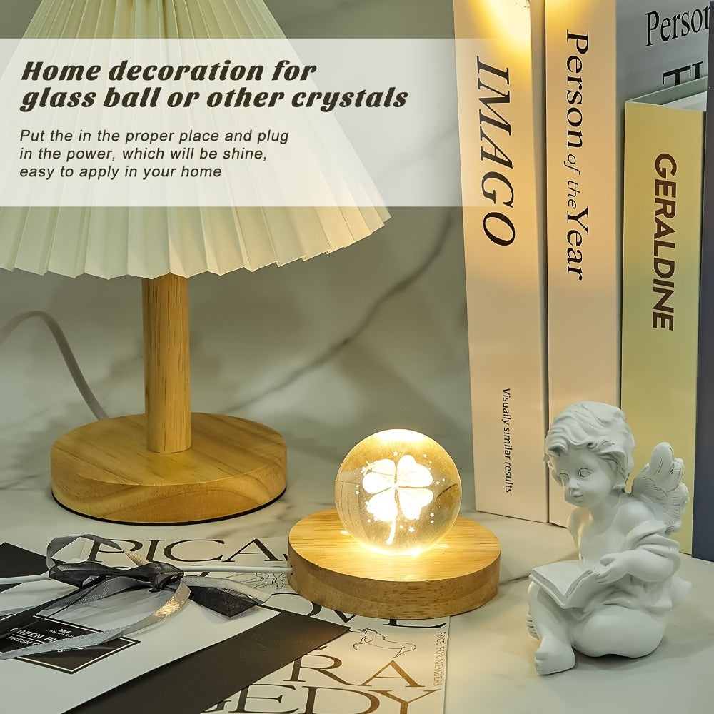LED Light Base Wooden Display Stand 16 Pack USB Powered Warm White Light Base for 3D Crystal Glass Resin Art Trophy Figurine Night Light Display Pedestal Party Favor Gift Wood Colo - product image 2