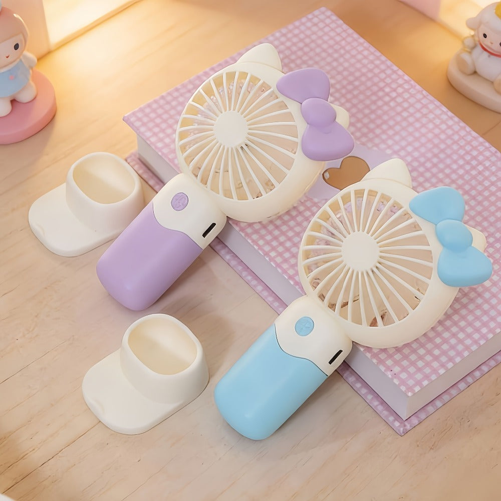 Hello Kitty Mini Fan USB Rechargeable Handheld Portable | Cute Sanrio Detachable Desktop Electric Fan for Girls Kids | 2-in-1 Handheld & Desk Fan for Travel Office School Home | Bl - product image 9
