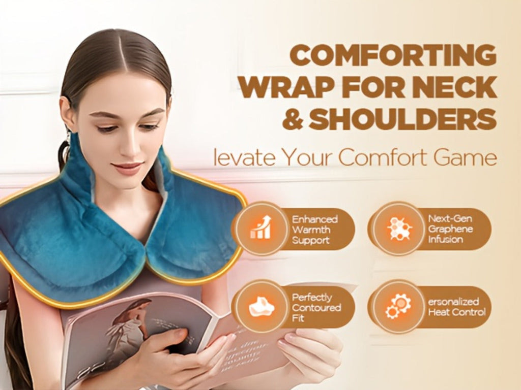 Heating Pad for Neck & Shoulders – 130W Graphene Weighted Electric Pad, 6 Heat Settings, 4 Timers, Auto Shut-Off, Machine Washable - product image 16