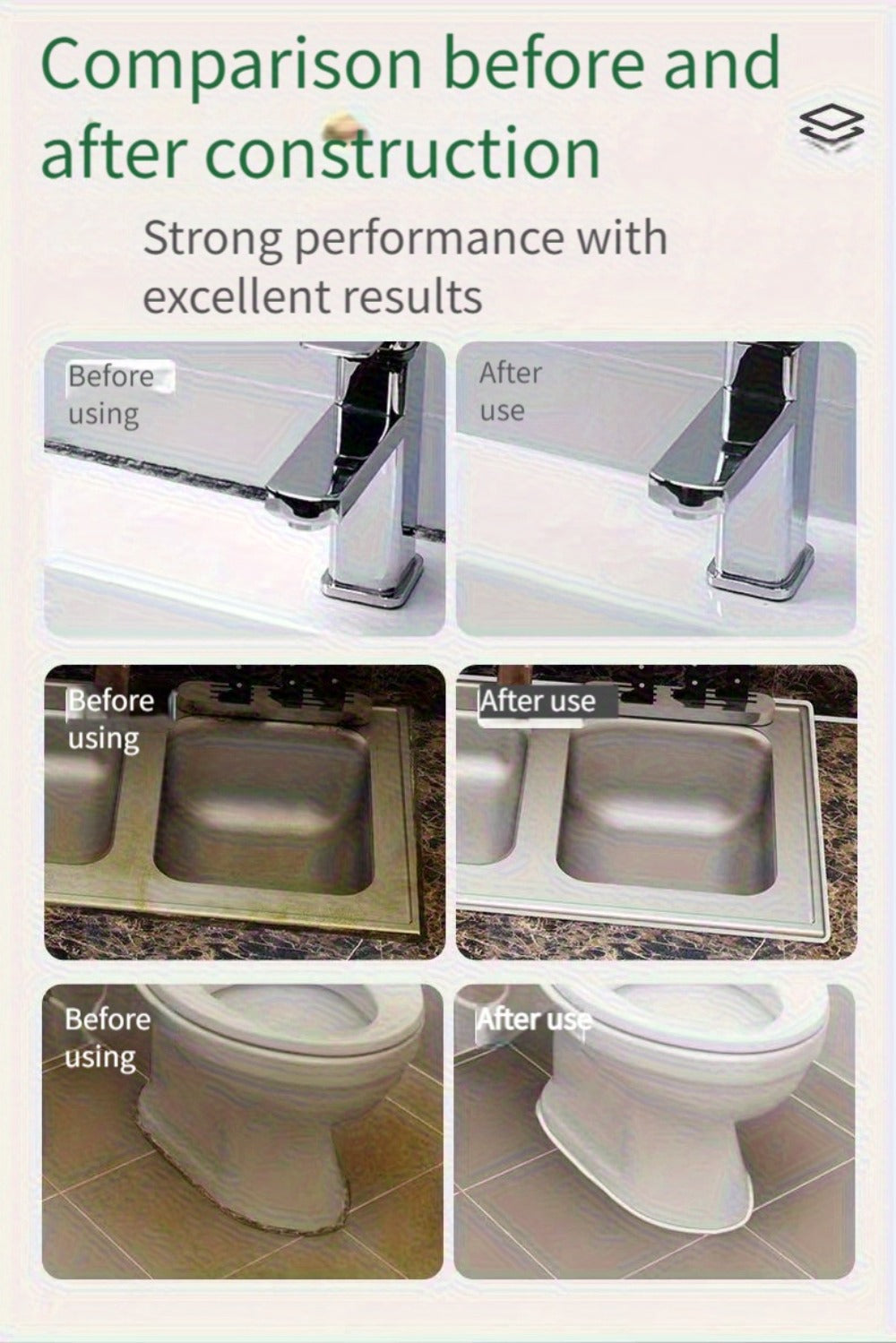 Waterproof Tile Grout Sealant Gap Filler for Kitchen & Bathroom – Odorless Strong Adhesive Tile Refill Agent for Sink Floor Wall Cracks, White 100g (3-Pack) - product image 16