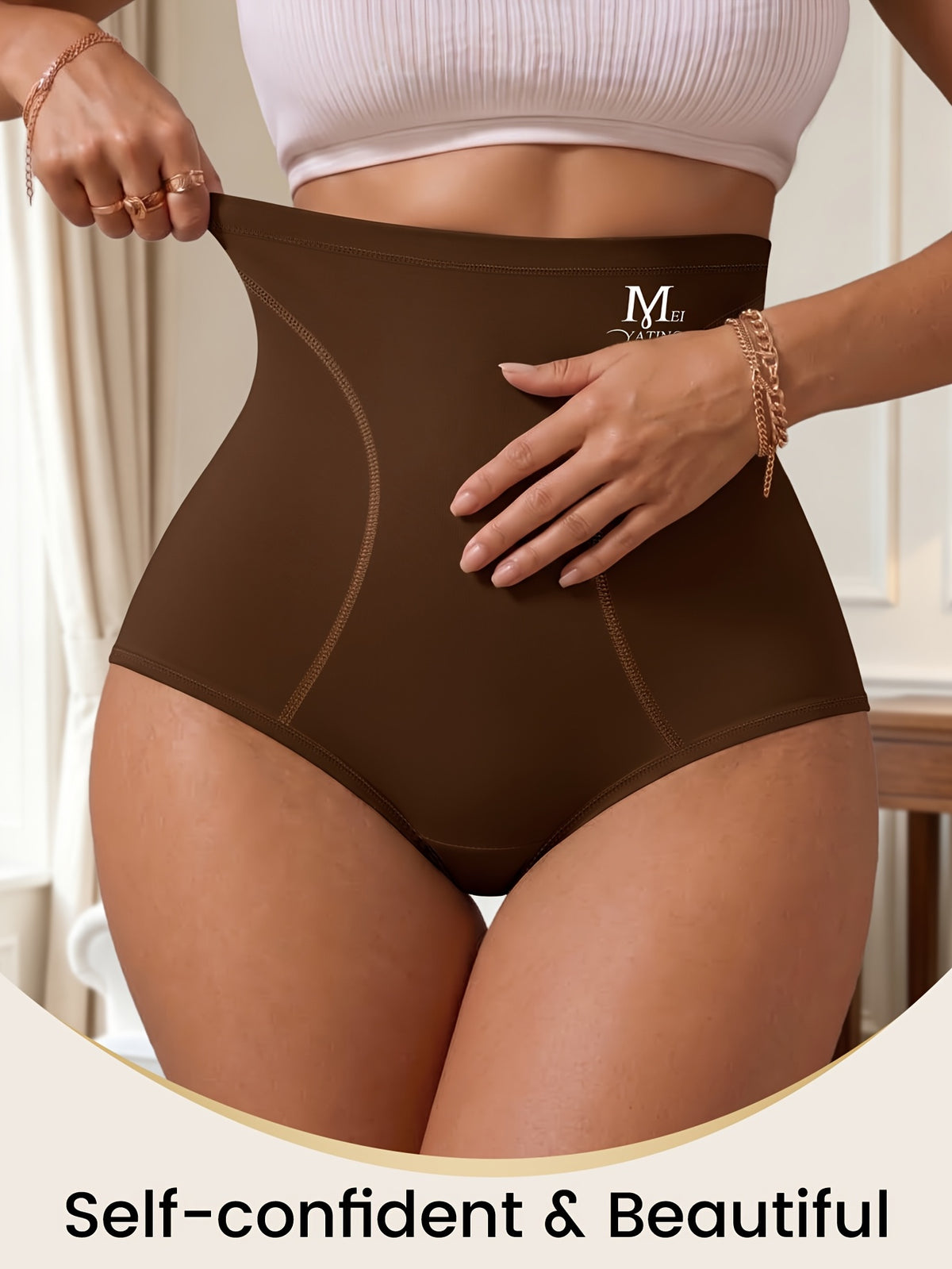 5Pack Plus Size Women's Briefs Extra High Waist Belly Tuck Ice No Marks Women's Panties Briefs Comfortable Fit Body Shaping Buttocks Lift Summer Thin - product image 15