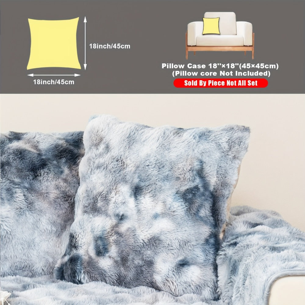 Plush Sofa Cover Faux Lamb Thick Fluffy Couch Slipcover Pet Friendly Machine Washable Gradient Color Polyester Furniture Protector for Armchair Single Double Triple Sofa Living Roo - product image 32
