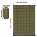 Puffy Camping Blanket Foldable Lightweight Water Resistant with 3D Eye Mask – DWR Coated Outdoor Blanket for Camping, Hiking, Travel, Beach, Stadium & Car, Warm Packable Throw in 4 Colors, 55" x 78"