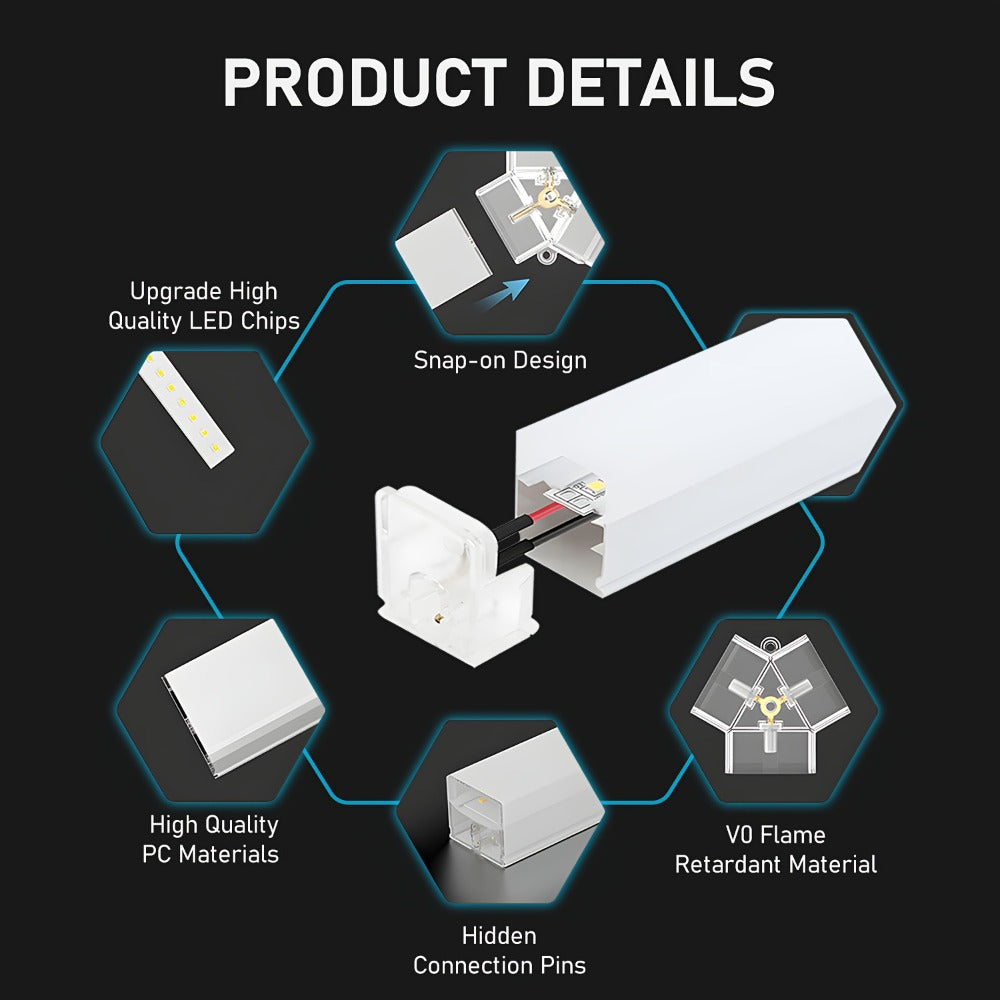 LED Hexagonal Garage Light 6500K – Super Bright Daylight White Shop Light 42W–620W for Auto Detailing, Warehouse, Workshop, Basement & Gym (1 to 32 Grids, Hex Frame Available) - product image 10