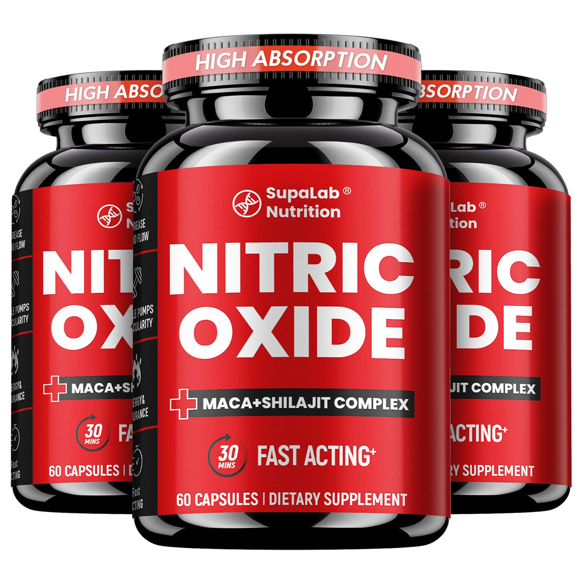 Nitric Oxide Supplement for Men with L-Arginine, L-Citrulline & Beetroot - Blood Flow, Energy & Focus Support - Men's Health Vitality Capsules - Buy 2 Get 1 Free Value Pack - product image 8