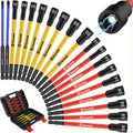 Magnetic Nut Driver Set 19PCS – SAE & Metric | 1/4" Hex Shank 6" Long | PH1 & PH2 for Impact Drills | Magnetic Socket Set with Sturdy Tool Case | Professional & DIY Projects - product image 9