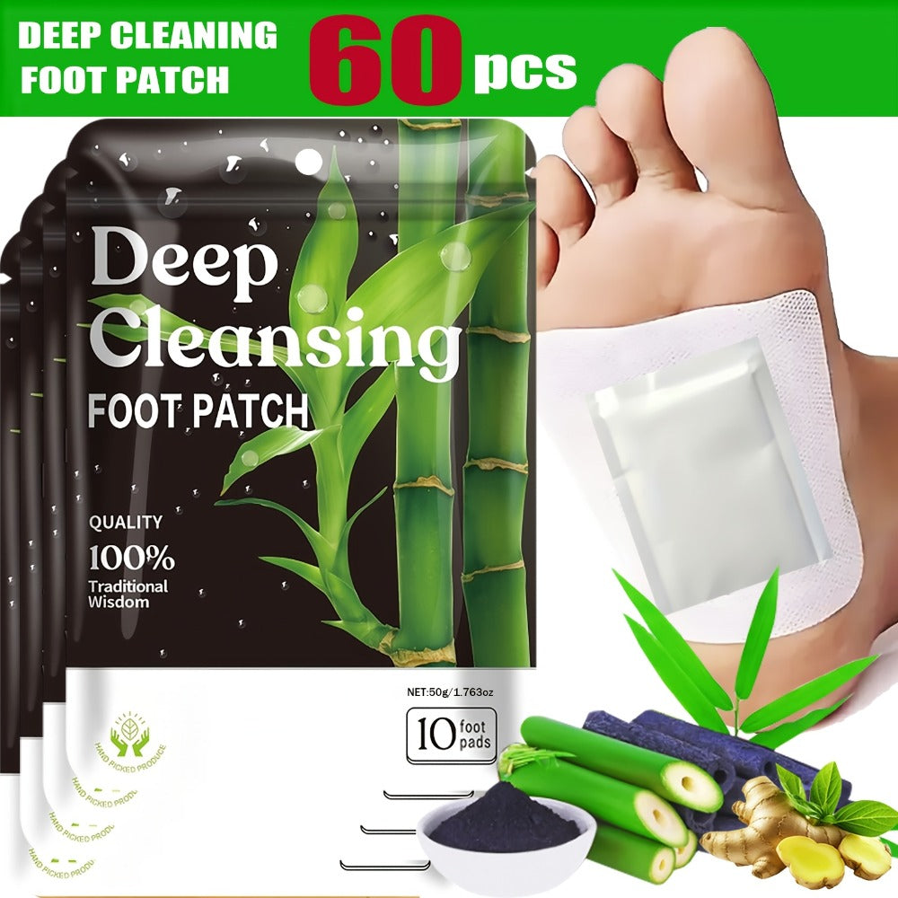 Foot Detox Patches Bamboo Vinegar & Ginger 60 & 160 Pcs - Deep Cleansing Natural Plant Ingredients Alcohol-Free Overnight Moisturizing Foot Pads for Tired Aching Feet - Green Golde - product image 17