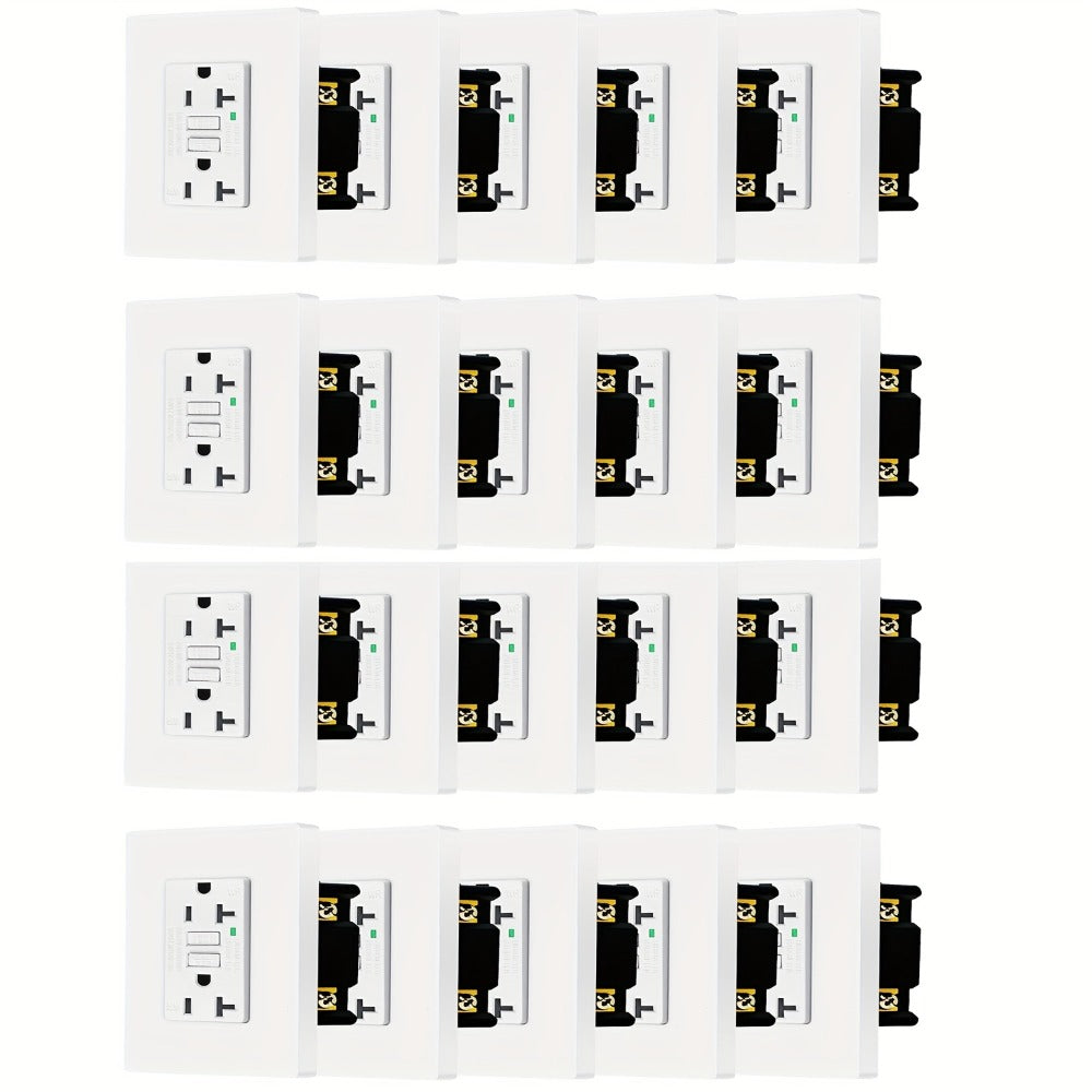 GFCI Outlet 20 Amp Tamper Resistant WR Weather Resistant with Wall Plate ETL Listed LED Indicator Test Reset Button Ground Fault Circuit Interrupter for Bathroom Kitchen Garage 2 4 - product image 9