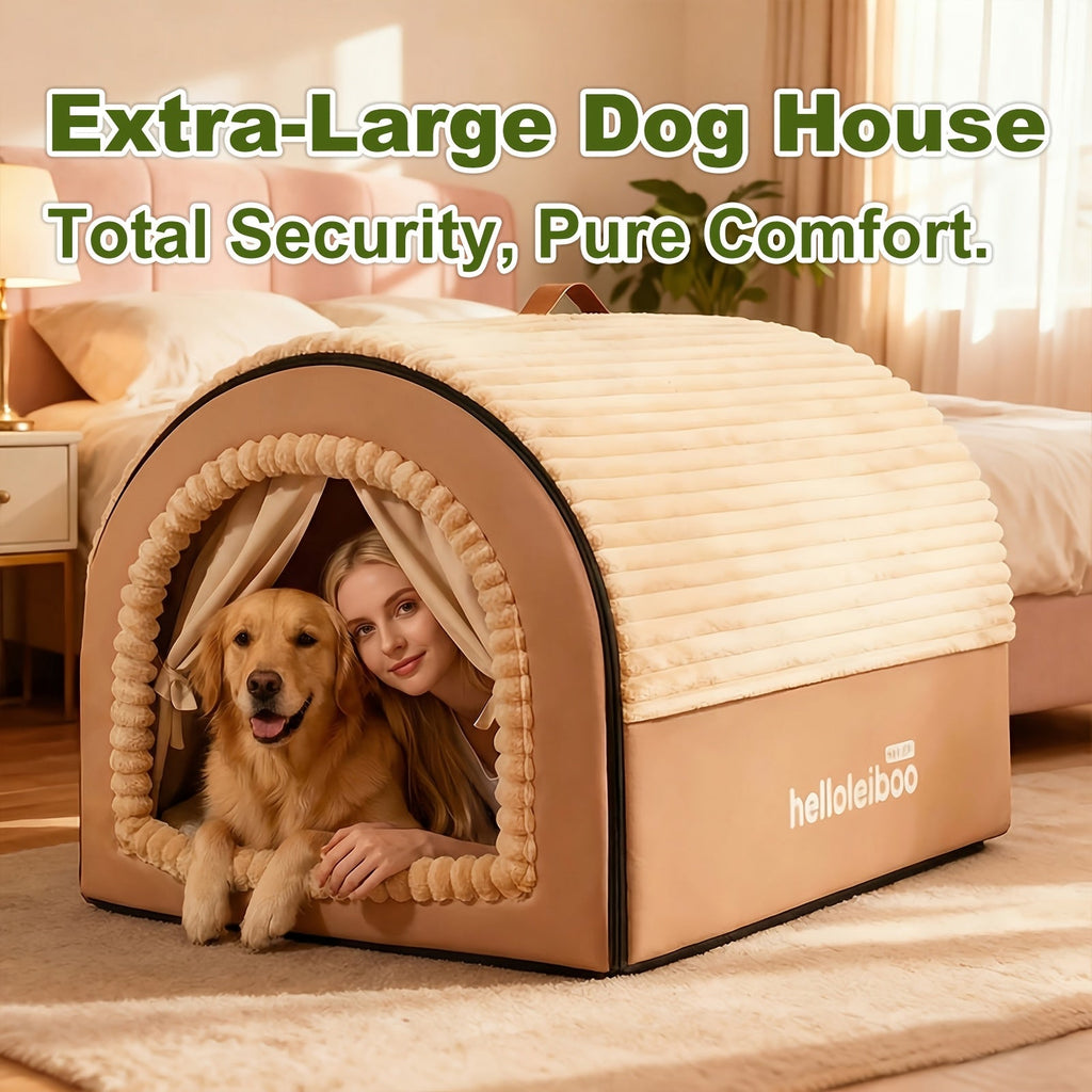 All-Season Soft Washable Cave Bed with Non-Slip Bottom, Cozy Puppy Kennel for Small Medium Large XL Dogs and Cats, Hassle-free Clean Removable Cushion, 4 Sizes - product image