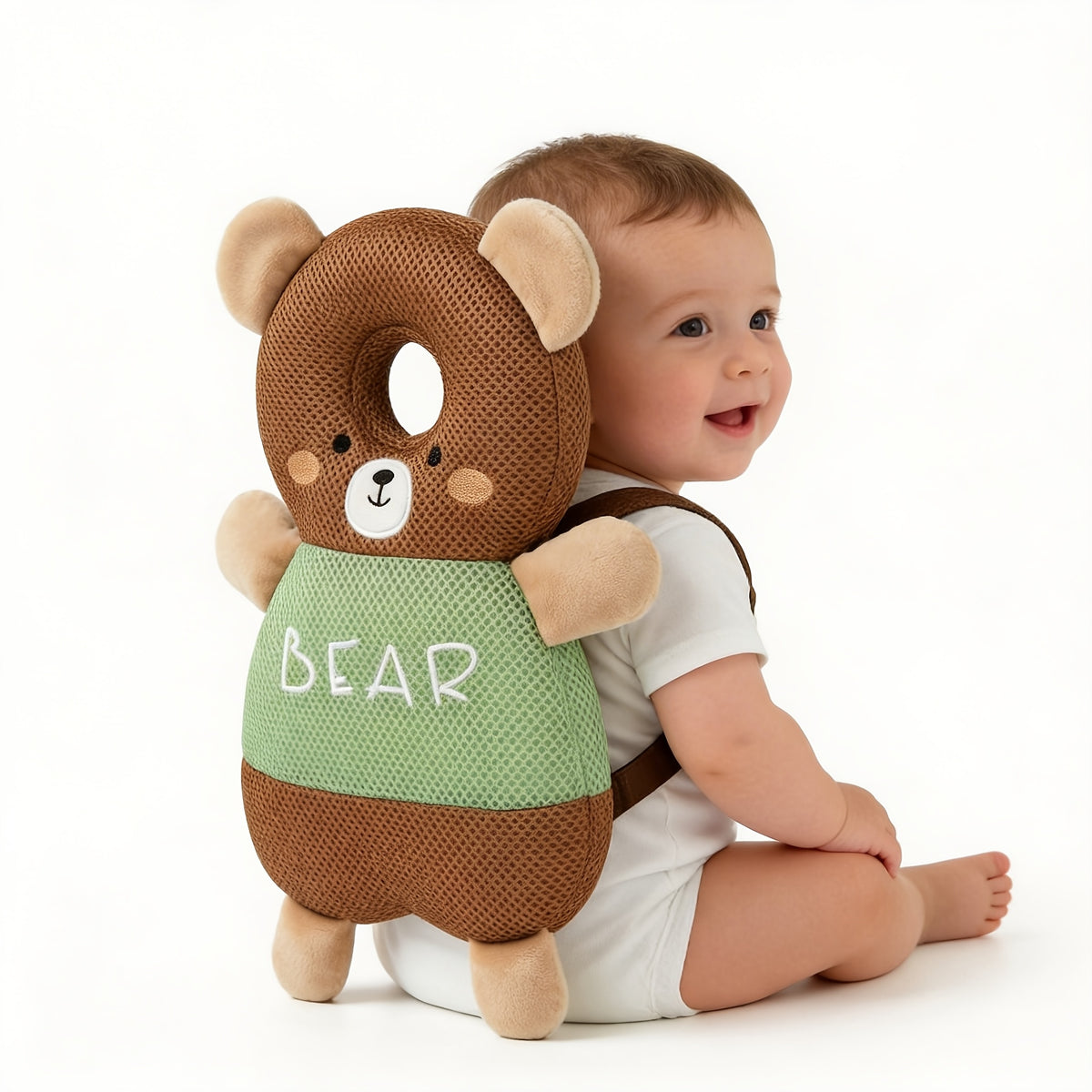 A Pc Soft Toddler Backpack for Infants and Toddlers, with Adjustable Cartoon Animal Plush Backrest, Made Of Colorful Polyester Fiber, An Ideal Gift for - product image