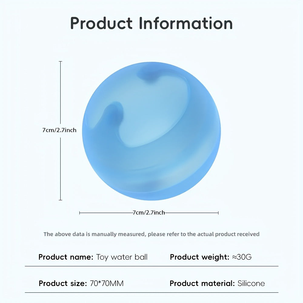 No Magnets Quick-Fill Leak-Proof Splash Balls, Eco-Friendly Outdoor Summer Toy for Pool Party Backyard Water Fight Games – Reusable Silicone Water Balloons - product image 2