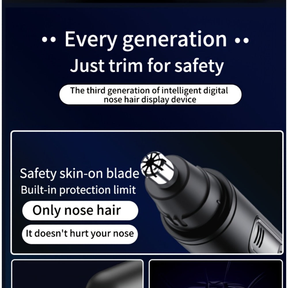 Electric Nose Trimmer with LED Display – USB Rechargeable Painless Facial Hair Removal Device for Men & Women, Nose Ear & Eyebrow Trimmer, Upgraded Grooming Tool, Ideal Gift - product image 15