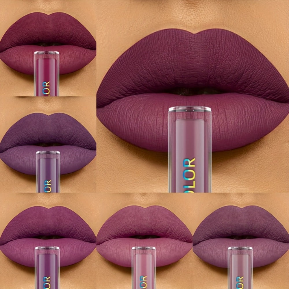Matte Liquid Lipstick Set 6pcs Lip Glaze Long-Lasting Non-Sticky Non-Drying Colorfast Velvet Finish with Natural Scent Defines Lip Contour All-Day Wear Everyday Makeup Gift Set for - product image 7