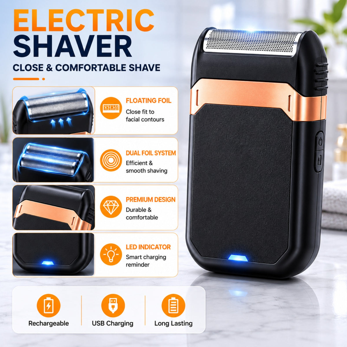 Rechargeable Electric Grooming Kit, Equipped with An LCD Battery Display, This Set Is An Essential Companion for Use At Home, While Traveling, or In The Car-making It The Perfect Gift for Husbands