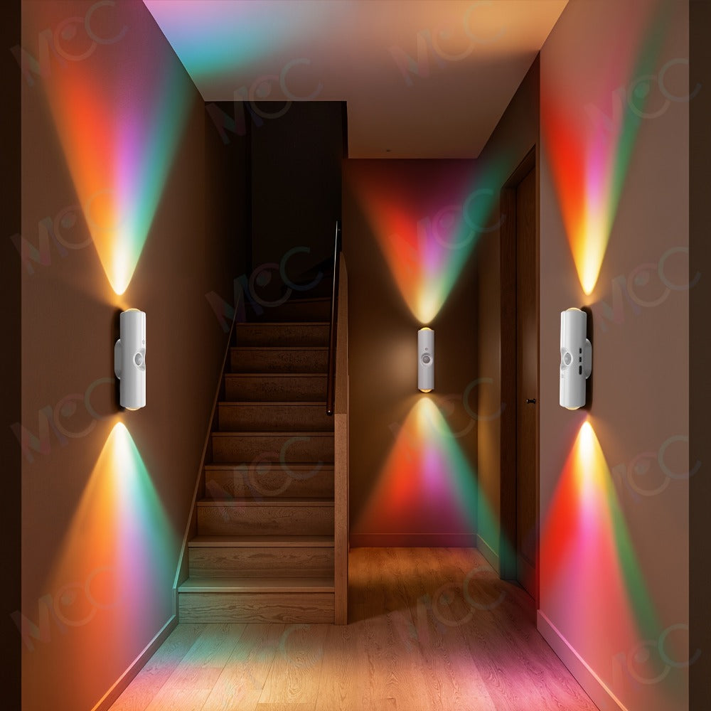 LED Magnetic Night Light Dual Voice & Motion Sensor – 9 Colors Dimmable, 665mAh Battery, Drill-Free Magnetic Install for Hallway, Bedside & Storage Room Ambient Lighting - product image 8