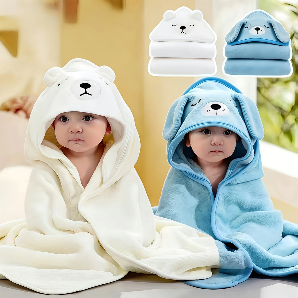 Large Jumbo Baby Towels & Swaddles Suitable for Newborns, Infants, Toddlers - Dual-Purpose Soft Absorbent Towels with Print, /Grey///, Hand Wash Care for Boys - product image 3