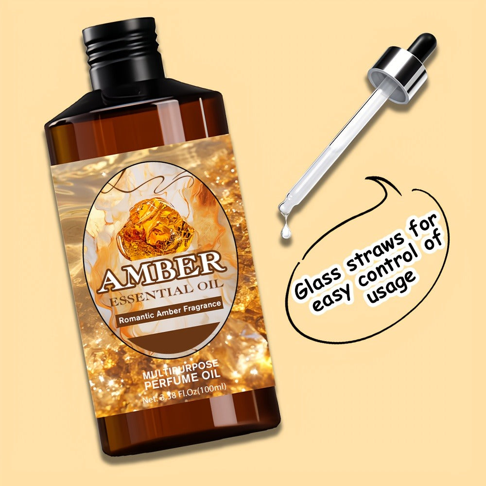 Amber Essential Oil 100ml Pure Romantic Fragrance for Diffuser Aromatherapy – Therapeutic Grade Scented Oil for Relaxation Stress Relief Skin Hair Care Massage Gift for Women Men - product image 7